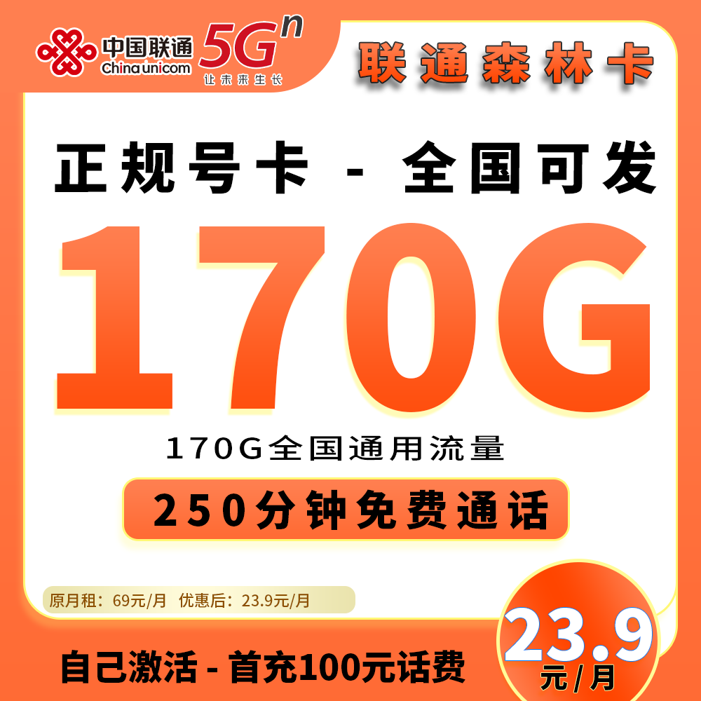90472【联通森林卡】